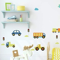 Adesivo de Parede Infantil com Tema de Carrinhos - 34 Peças para Decoração Divertida - imagem 3