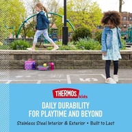 THERMOS FUNTAINER Garrafa de Água com Canudo 340g - Isolada a Vácuo com Design Infantil em Aço Inoxidável - imagem 4