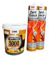 KIT COMBO CONJUNTO Massa Tapa Tudo 5000 340g e 2 Selante Zero Trinca 420g - Benefícios para Reparos Precisos e Duráveis em Superfícies Internas e Externas - imagem 2