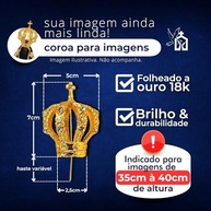 Coroa Dourada Maciça 35-40cm - Elegância e Durabilidade para Suas Imagens - imagem 3