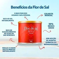 Flor De Sal Cimsal, 350g (Sal Marinho Integral) Rico em Minerais Como Magnésio, Cloreto de Sódio e Potássio Kit Com 9 Latas - imagem 3