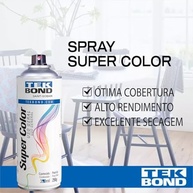 Tek Bond Spray Super Color 350ml Tinta Acrílica Prata - Secagem Rápida e Alta Resistência - imagem 3