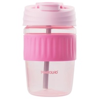 Pimpolho Copo 2 em 1 Canudo e Bico 350ml Rosa - Praticidade e Segurança para Bebês - imagem 1