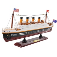 Modelo de Navio RMS Titanic em Madeira | Réplica Detalhada 35,5cm | Decoração Náutica Premium - imagem 1