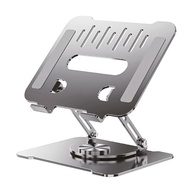 Suporte para Notebook Ajustável Base Giratória 360º Apoio Dobrável Laptop até 17 Polegadas Resistente Estável Ergonômico Articulado Portátil de Mesa em Metal - imagem 2