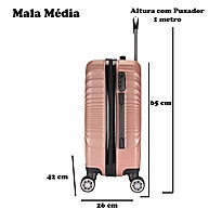 Mala de Viagem ABS 65x42x26: Leve, Resistente e 360º - imagem 1
