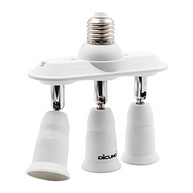Adaptador Divisor 3 em 1 E26 DiCUNO: Iluminação 360° Ajustável e Versátil - imagem 2