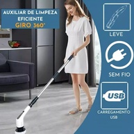 Esfregão Elétrico Giratório 360° - MOP Recarregável 9 em 1 com Escova Rotativa para Limpeza Profunda de Pisos, Azulejos e Banheiros - imagem 5