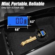 Manômetro Digital de Pressão de Pneus 100 PSI com Display LED e Mandril Giratório 360° - imagem 4