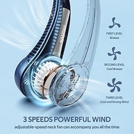 Ventilador de Pescoço Portátil Silencioso com Resfriamento 360° - Modelo com Viva-Voz e Design Ergonômico - imagem 4
