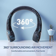 Ventilador de Pescoço Portátil Silencioso com Refrigeração 360° - Leve, Confortável e Versátil - imagem 3