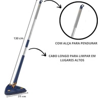 Mop Triangular Giratório 360° com Espremedor - Limpeza Profunda em Pisos, Vidros e Parede - imagem 3