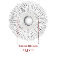 Kit com 2 Refis Mop Microfibra Fit 13,5cm para Esfregão 360 Duas Águas - RMOP5011 - imagem 3