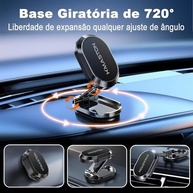 Suporte Magnético H'MASTON CJ-70: Navegação Segura e Livre com Rotação 360° - imagem 3