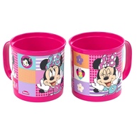 Kit 2 Copos Giratórios Minnie e Mickey - Xícaras 360ml com Alça, Plástico Livre de BPA, Ideal para Festa Infantil - imagem 1