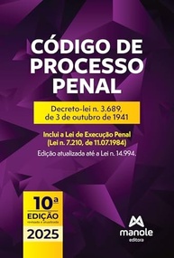 Código de Processo Penal Atualizado - Decreto-Lei 3.689/41 | Edição de Bolso Manole - imagem 2