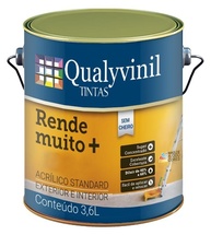 Tinta Acrílica Qualyvinil Rende Muito 3,6L - Cinza Escala | Resistente e de Alta Cobertura - imagem 1