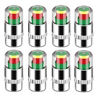 Kit 8 Tampas Indicadoras de Pressão de Pneu 36PSI (2.4 Bar) com Alerta Visual 3 Cores - Segurança e Eficiência para Carros, SUVs e Mais - imagem 1