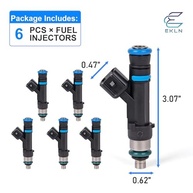 Conjunto de 6 Injetores de Combustível 3.7L V6 para Dodge Dakota, Durango, Nitro, Jeep Grand Cherokee, Liberty, Commander e Mitsubishi Raider Ram 1500 - Substitui FJ474 - imagem 3