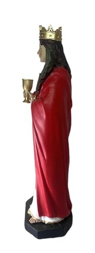 Estátua de Santa Bárbara - Escultura Sagrada em Resina 38cm | Decoração Religiosa Elegante - imagem 3