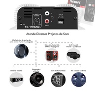 Taramps TL 1500: Amplificador 3 Canais 390W - imagem 2