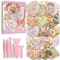 Conjunto de Adesivos 3D DIY Kawaii - 20 Cenas Criativas para Decoração e Alívio de Estresse - imagem 2