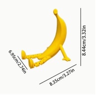 Escultura 3D de Banana Divertida com Pernas Ajustáveis - Decoração Artística Amarela para Mesa, Presente Único para Aniversários - imagem 3