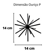 Ouriço Decorativo P 14 cm - Estatueta 3D Preta para Ambientes Modernos - imagem 4