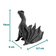 Estatueta Dragão Bebê 10cm - Design Exclusivo Toque 3D Bronze - imagem 3