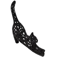 Gato 3D Vazado Preto - Enfeite Decorativo Moderno para Ambientes Criativos - imagem 4
