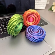 Escultura Giroscópio Giratória 3D - Decoração de Mesa Moderna e Presente Personalizado para Casa e Escritório - imagem 2