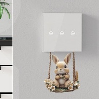 Adesivo de Interruptor 3D Coelho Fofo - Decalque Autoadesivo PVC Impermeável para Decoração Infantil - imagem 5