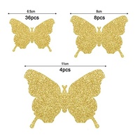 Adesivos 3D Borboleta Espelho Dourado - 48 Peças para Decoração de Parede DIY - imagem 4