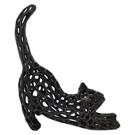 Gato 3D Vazado Preto - Enfeite Decorativo Moderno para Ambientes Criativos - imagem 1