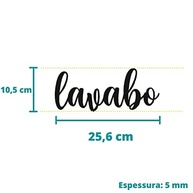 Lavabo - Adorno 3D Preto para Porta e Parede | Decoração Moderna Toque 3D - imagem 4