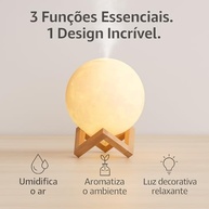 Moon Glow 3D Premium 880ml – Umidificador com Luz de Lua, Aromatizador e Iluminação LED - imagem 3