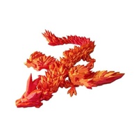Estátua de Dragão Vermelho 3D 21cm - Decore seu Espaço com Magia - imagem 4