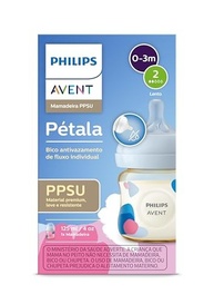 Mamadeira Philips Avent Pétala PPSU 125ml com Bico 0-3m - Segura, Antivazamento e Confortável - imagem 4