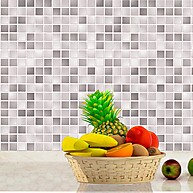 Papel de Parede Cozinha: Pastilha Cinza Prata Lavável 3m - imagem 2