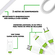 Cabo Carga Rápida H'maston: 2m ou 3m! - imagem 2