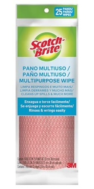 Scotch-Brite 3M Pano Multiuso Rosa - 25 Unidades Laváveis e Super Absorventes - imagem 2