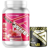 Tasty Whey 3W Sabor Morango 900g + Creatina 300g - Adaptogen Science - imagem 2