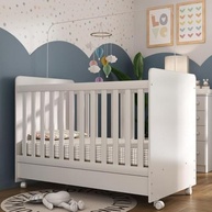 Berço Americano 3x1 com Colchão Incluso e Rodízios Pimpolho - Transforme com Estilo e Conforto! - imagem 3