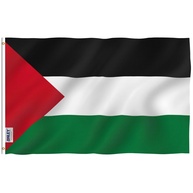 Bandeira da Palestina 3x5 Pés - Fly Breeze ANLEY | Cor Viva, Resistente e com Ilhós Reforçados - imagem 1