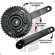 Pedivela Shimano Altus FC-MT101 175mm - 3x9v - imagem 2