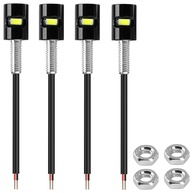 Kit 4 Lâmpadas LED Super Brilhantes 12V para Placa de Carro e Moto - Iluminação 6000K Universal à Prova d'Água - imagem 1
