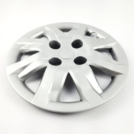 Jogo 4 Calotas Aro 13 VW Gol G5/G6 2009-2014 Grid Prata c/ Adesivo Logo Resinado - imagem 5