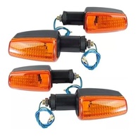 Kit 4 Piscas Seta Moto CG Titan 125/150 (00-13), Fan 125/150 (05-13) e Twister 250 (02-08) - Completo com Coxins e Chicotes - imagem 1