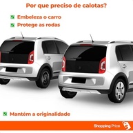 Kit 4 Calotas Aro 14 Prata Grid Cubo Baixo - Up 14 a 16 - imagem 3