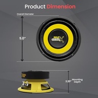 Pyle PLG54: Woofer Mid Bass 5" 200W 4 Ohm para Som de Carro - Som Potente e Claro - imagem 3